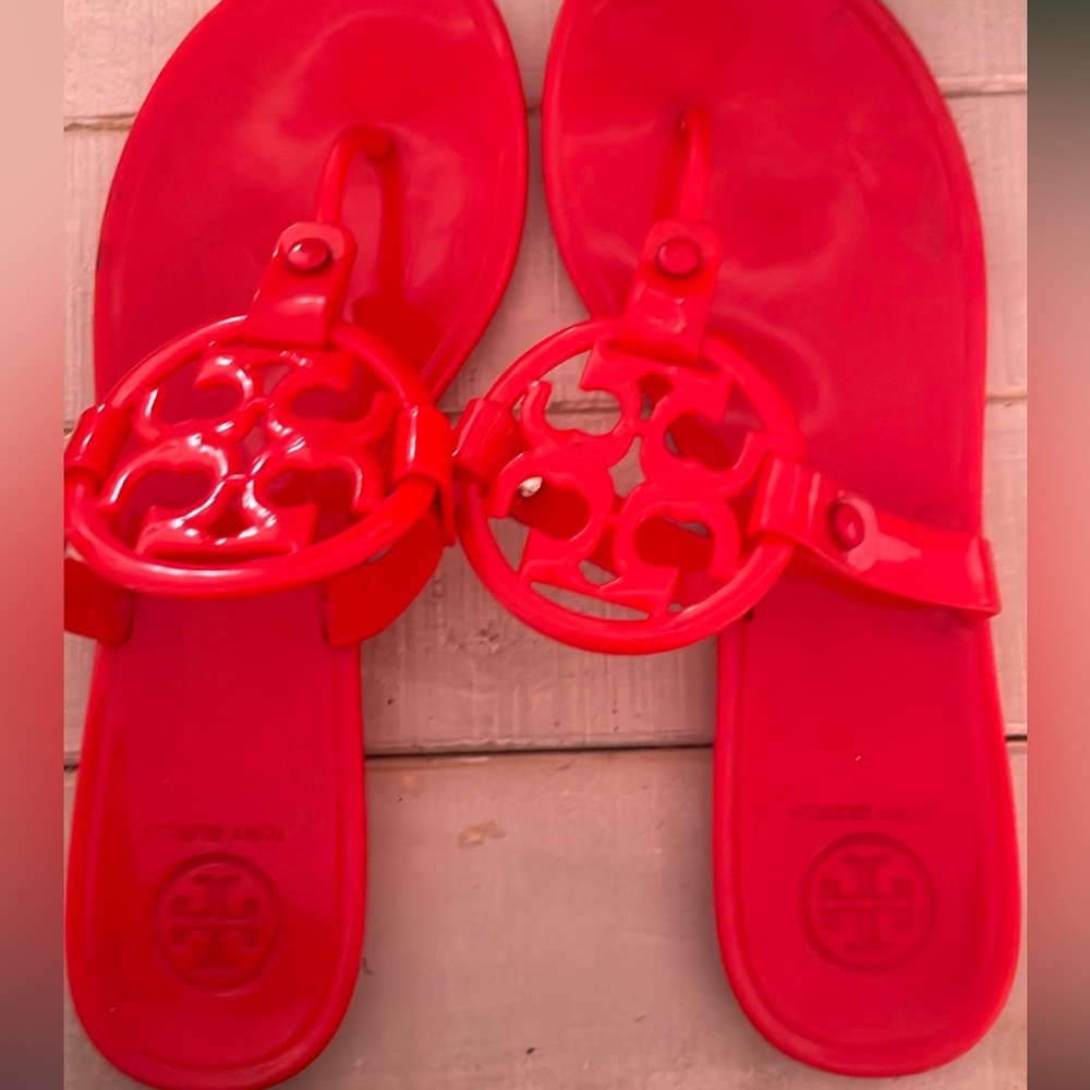 Tory Burch Red Jelly Sandals